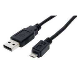 S-Conn 3m USB2.0 A- microUSB2.0 B câble USB USB A Micro-USB B Noir