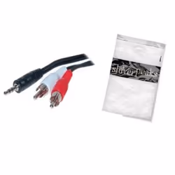 shiverpeaks Basic-S, 2 x RCA, Mâle, 3,5mm, Mâle, 2,5 m, Noir, Rouge, Blanc
