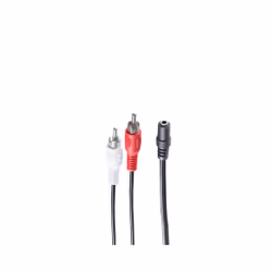 shiverpeaks BS30851, 3,5mm, Mâle, 2 x RCA, Mâle, 0,2 m, Noir