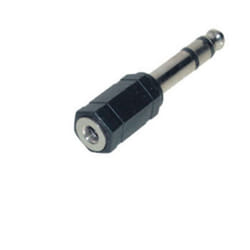 shiverpeaks BS57070 changeur de genre de câble 6,3 3,5 mm Noir, Argent