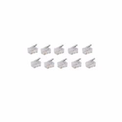 shiverpeaks BS72039-10, RJ-10, Blanc, Mâle, Droit, Or, 10 pièce(s)