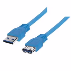 shiverpeaks BS77133, 3 m, USB A, USB A, USB 3.2 Gen 1 (3.1 Gen 1), Mâle/Femelle, Bleu