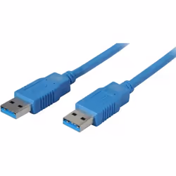 shiverpeaks BASIC-S, 3 m, USB A, USB A, USB 3.2 Gen 1 (3.1 Gen 1), 5000 Mbit/s, Bleu
