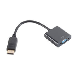 S-Conn BS14-05012 câble vidéo et adaptateur VGA (D-Sub) DisplayPort Noir
