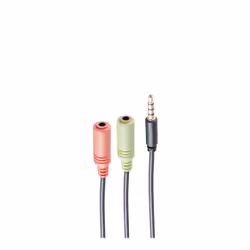 shiverpeaks BS14-05041, 2 x 3.5mm, Femelle, 3,5mm, Mâle, 0,25 m, Noir