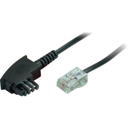 S-Conn TAE-F/RJ-45, 2 m Transparent, Noir