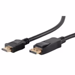 shiverpeaks BS77498-2, 10 m, DisplayPort, HDMI, Mâle, Mâle, Or