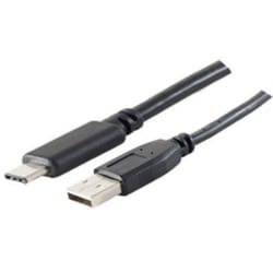 shiverpeaks BS77143-1.0 câble USB 1 m USB 2.0 USB C USB A Noir