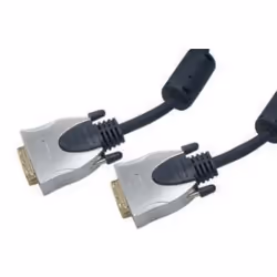 S-Conn 2m DVI-D, 2 m, DVI-D, DVI-D, Mâle, Mâle, Noir, Argent