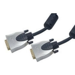 S-Conn 2m DVI-D câble DVI Noir, Argent