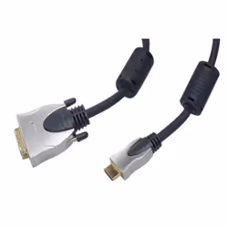 shiverpeaks 77481-SPP, 1,5 m, HDMI, DVI-D, Mâle, Mâle, Or