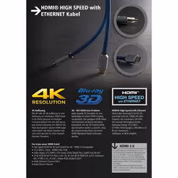 S-Conn 77470-0,5 câble HDMI 0,5 m HDMI Type A (Standard) Noir