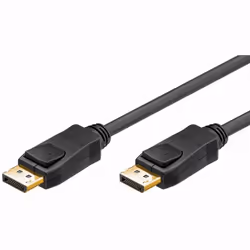 S-Conn DisplayPort - DisplayPort 2m, 2 m, DisplayPort, DisplayPort, Mâle, Mâle, Noir