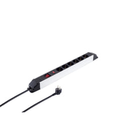 S/CONN 09-20165 multiprise 1,5 m 6 sortie(s) CA Intérieure Noir, Blanc