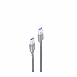 shiverpeaks BS13-37020, 1 m, USB A, USB A, USB 3.2 Gen 2 (3.1 Gen 2), 10000 Mbit/s, Gris