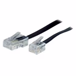 S-Conn 3m RJ11 - RJ45, 3 m, RJ11, RJ45, Noir, Transparent, Mâle, Mâle