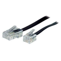 S-Conn 3m RJ11 - RJ45 Noir, Transparent