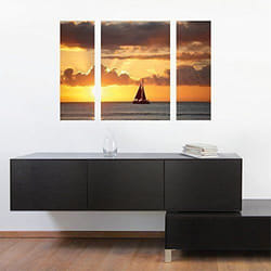 Eurographics Deco print sépia Sky Papier DP-DC2045 Boat Near Hawaii 70 x 50 x 0.4 cm
