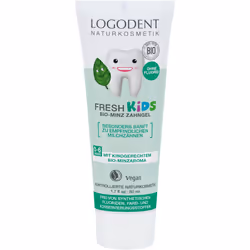 LOGONA 02519, Dentifrice anti plaque, 50 ml, Enfants, Camomille, Menthe poivrée, Aqua (Water), Sorbitol, Hydrated Silica, Xyl ...