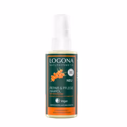 LOGONA 00161, Huile de cheveux, 75 ml, Cheveux cassants, Protection, Brillant, Lissage, Argousier, Vitis Vinifera (Grape) See ...