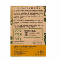 LOGONA Festes Pflege-Shampoo Bio-Hanf & Bio-Holunder 60 g Shampoing solide Non-professionnel Unisexe