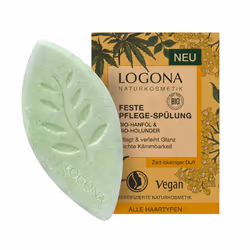 LOGONA Feste Pflege-spülung Bio-hanföl & Bio-holunder, Après-shampoing non-professionnel, Tous types de cheveux, Nourriss ...
