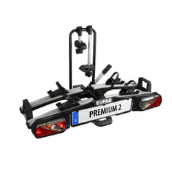 EUFAB PREMIUM II Porte-vélo pour voiture Porte-vélo hayon arrière Noir, Gris