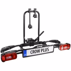 Porte-vélos sur attelage pliable 2 velos Eufab Crow Plus