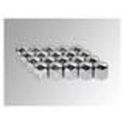 Caches-écrous chromés en métal 17 mm - Lot de 20
