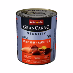 animonda GranCarno 82419, Adulte, Toutes races, Poulet, Pomme de terre, 800 g, Sans sucre, Sans soja