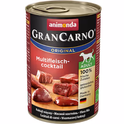 animonda GranCarno Original, Adulte, Bœuf, Poulet, Jeu, Dinde, 400 g, Sans sucre, Sans soja
