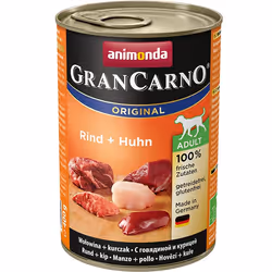 animonda GranCarno Original, Adulte, Bœuf, Poulet, 400 g, Sans sucre, Sans soja
