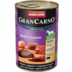 animonda GranCarno Original, Adulte, Bœuf, Agneau, 400 g, Sans sucre, Sans soja