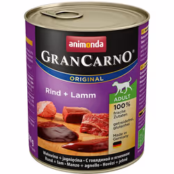 animonda GranCarno Original, Adulte, Bœuf, Agneau, 800 g, Sans sucre, Sans soja