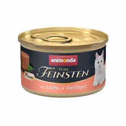 animonda Vom Feinsten 83032, Adulte, Volaille, Saumon, 85 g, Sans grain, Sans soja, Pas de couleurs artificielles