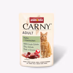 animonda Carny 83083, Adulte, Toutes races, Poulet, Lapin, 85 g, Sans soja, Pas de couleurs artificielles