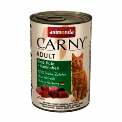 animonda Carny 4017721837255, Adulte, Toutes races, Bœuf, Lapin, Dinde, 400 g