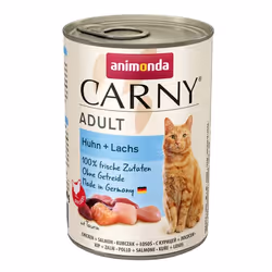 animonda Carny 83825, Adulte, Poulet, Saumon, 400 g, Sans grain, Sans soja, Pas de couleurs artificielles