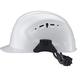 Casque de chantier CrossGuard avec molette, Blanc