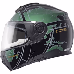 Schuberth C5 Globe Casque, noir-vert, taille M pour Hommes - Vue supplémentaire 4