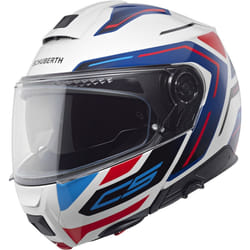 Schuberth C5 Omega Casque, blanc-rouge-bleu, taille L pour Hommes