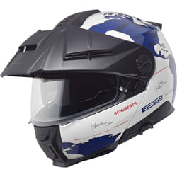 Schuberth E2 Atlas Casque, blanc-bleu, taille 53 pour Hommes