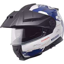 Schuberth E2 Atlas Casque, blanc-bleu, taille M pour Hommes