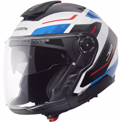 Schuberth J2 Sigma Casque jet, blanc-rouge-bleu, taille S pour Hommes