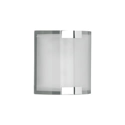 Applique, Divo1xE14, max.40,0 WVerre mat, Blanc, Corps: Métal, ChromeL: - Trio