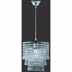 Lampe suspendue Indice de protection intérieur IP 20. Dimensions : H 160 et D.25cm Couleur de la structure chrome structure d ...