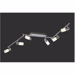 Le spot CLAPTON de Trio Lighting est composé d'une plaque rectangulaire en métal avec 3 bras linéaires finition chromée et de ...