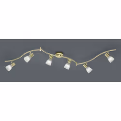 LEVISTO par Trio Lighting a une structure composée d'une base de plafond ronde avec un bras incurvé entièrement en métal de c ...