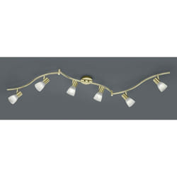 Trio - Plafonnier Laiton 6 Spots E14 Orientables Levisto Lighting