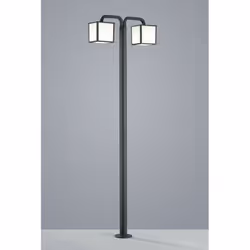Le poteau de sol CUBANGO de Trio Lighting est composé d'aluminium moulé sous pression de couleur anthracite et d'un double di ...